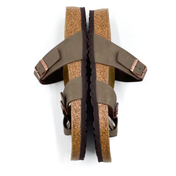 Birkenstock Mayari‎ Sandals Mocca Brown Birko-Flor Strap Sz 43 / 10 US Men\'s main image 5